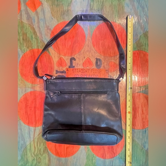 Women's Shoulder Bag tote bag Leather purse Medium Sz Black. - Picture 3 of 7